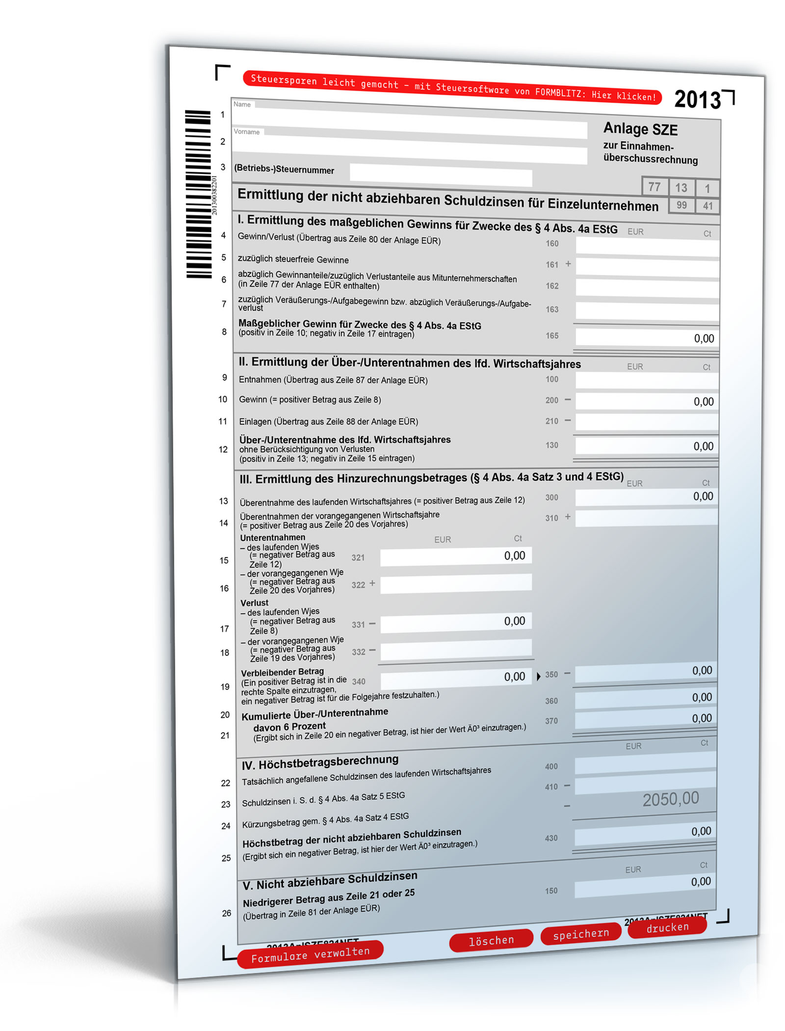 Anlage SZE 2013 Dokument zum Download