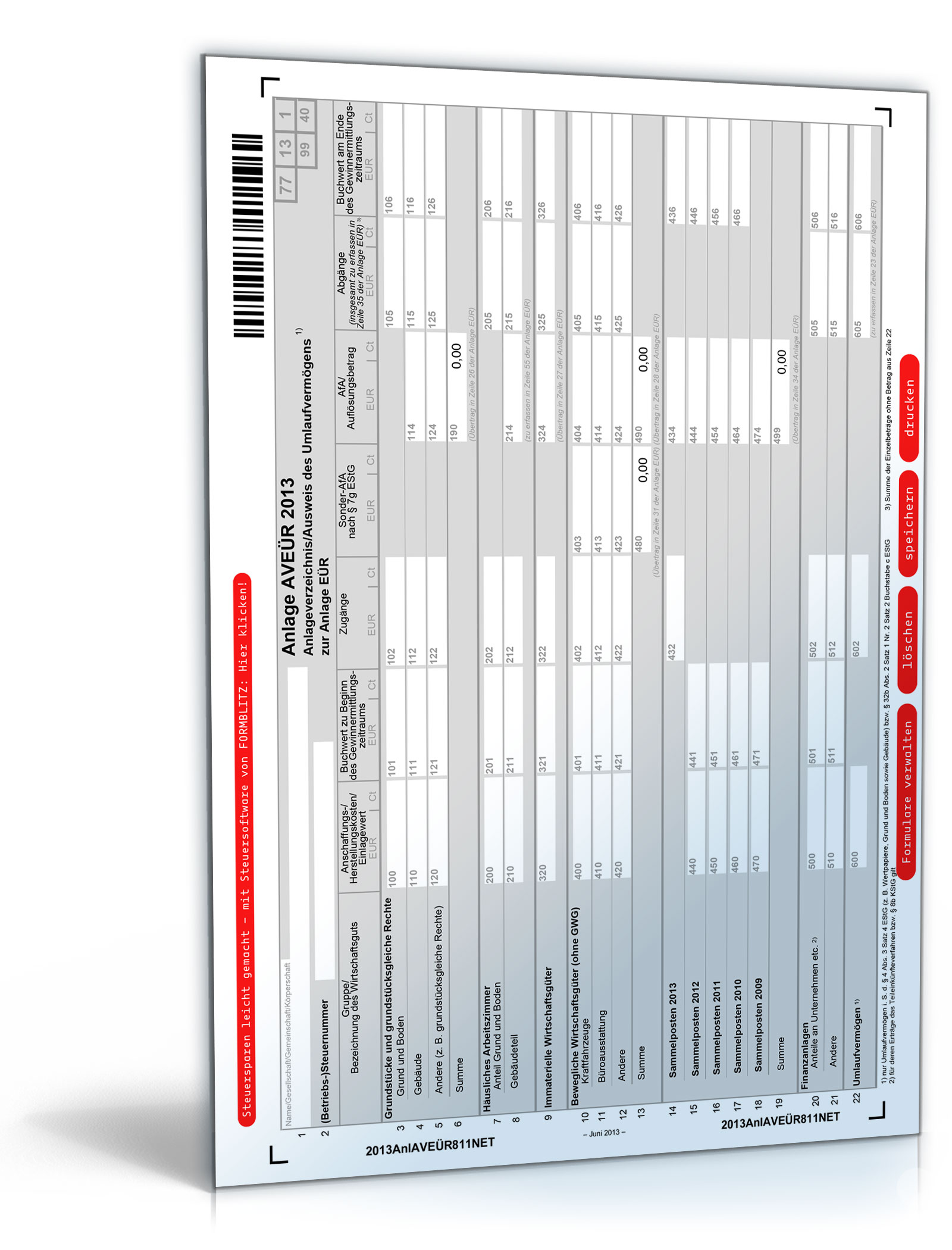 Anlage AVEÜR 2013 Dokument zum Download