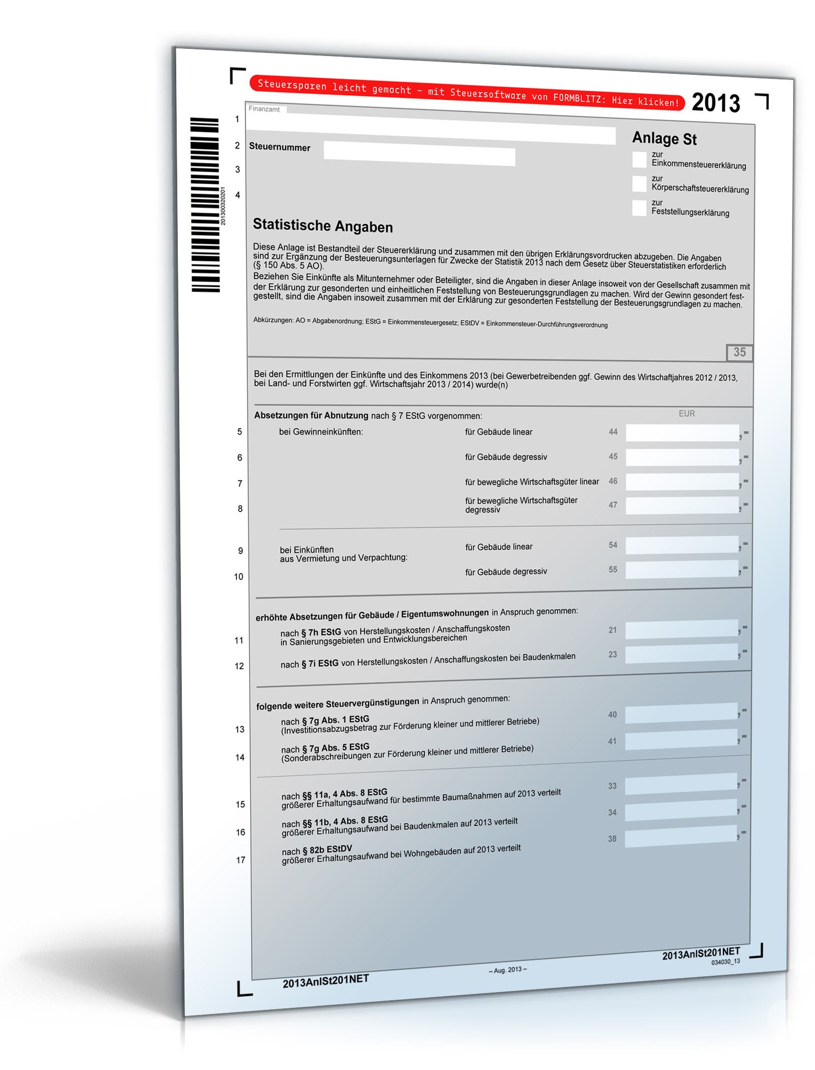 Anlage St 2013 Dokument zum Download