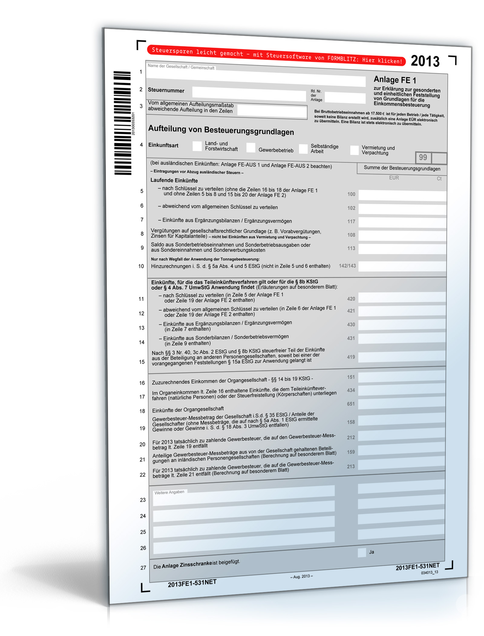 Anlage FE 1 2013 Dokument zum Download