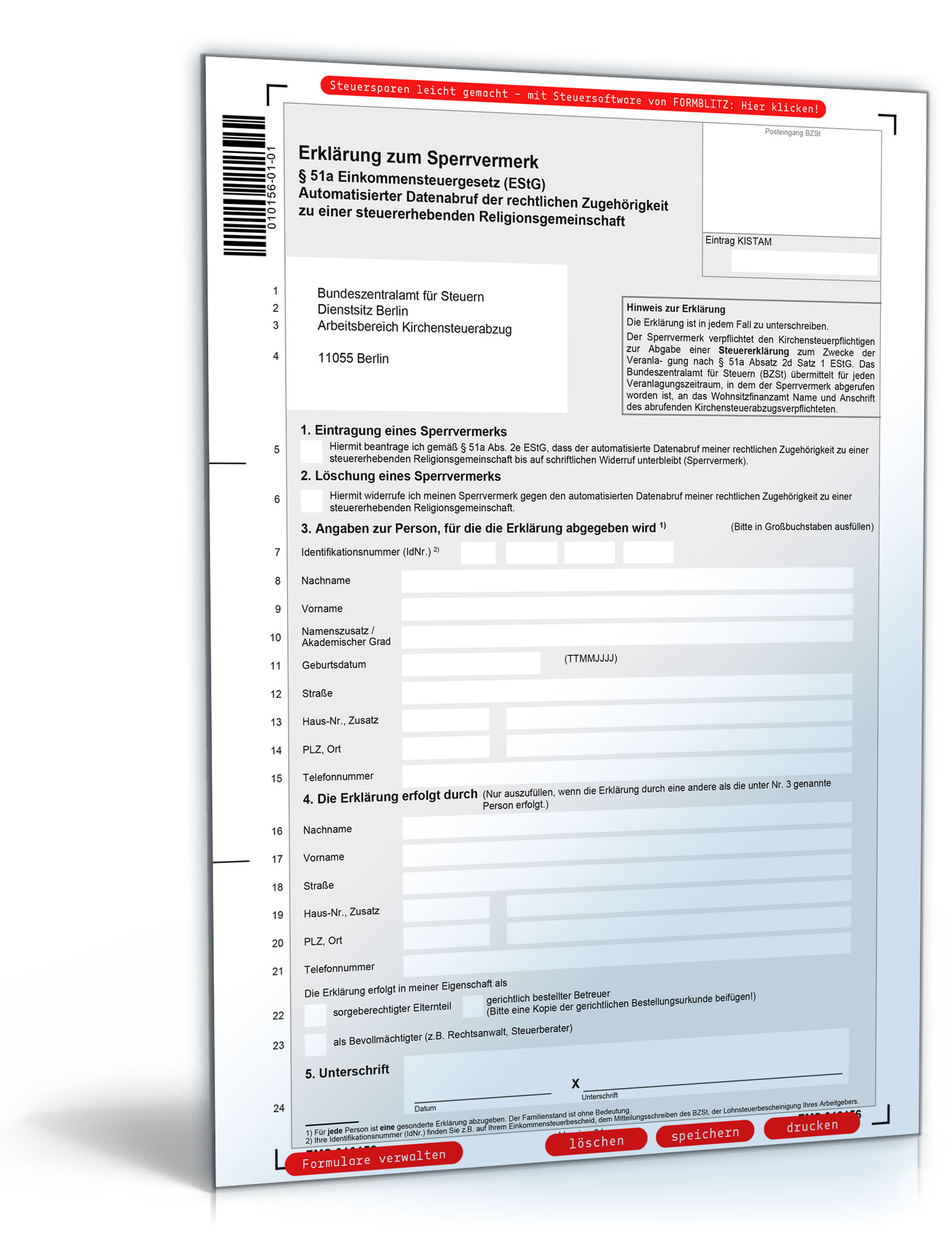 Erklärung zum Sperrvermerk Dokument zum Download