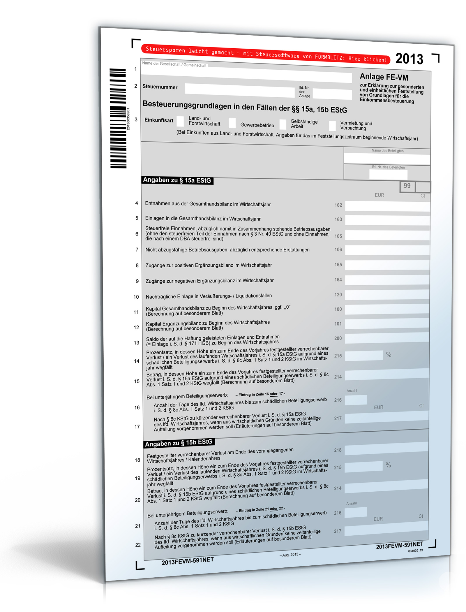 Anlage FE-VM 2013 Dokument zum Download