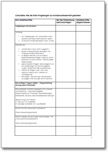 Checkliste - Fragebogengestaltung Dokument zum Download