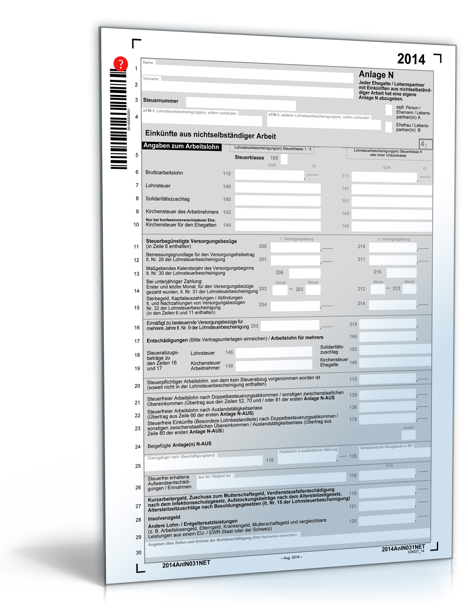 Anlage N 2014 Dokument zum Download