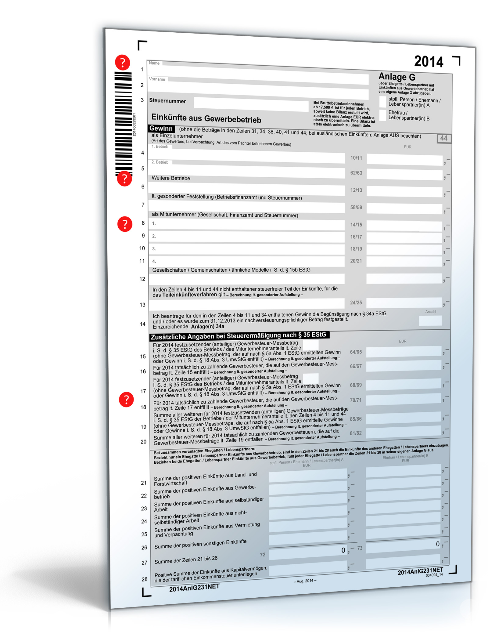 Anlage G 2014 Dokument zum Download