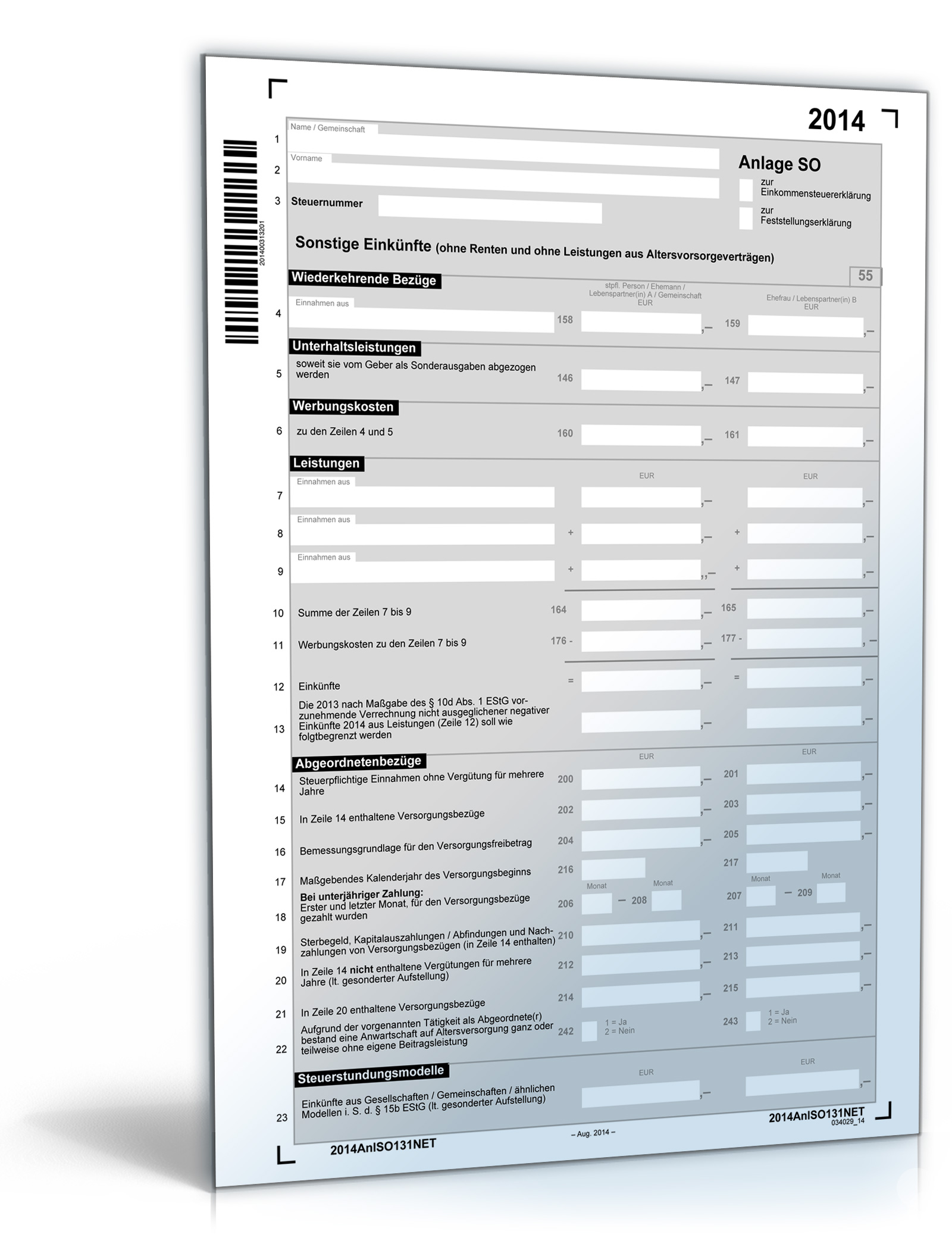 Anlage SO 2014 Dokument zum Download