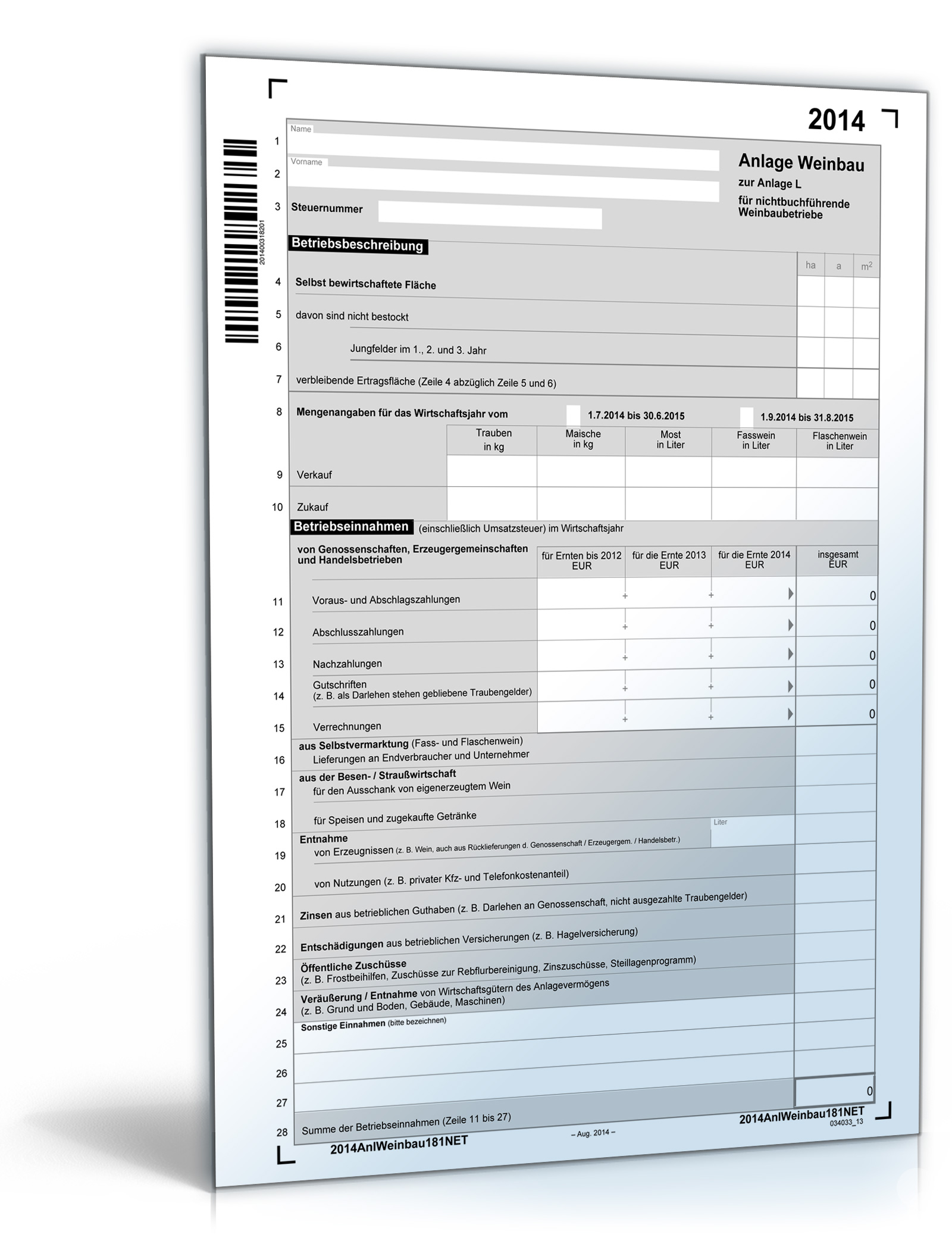 Anlage Weinbau 2014 Dokument zum Download