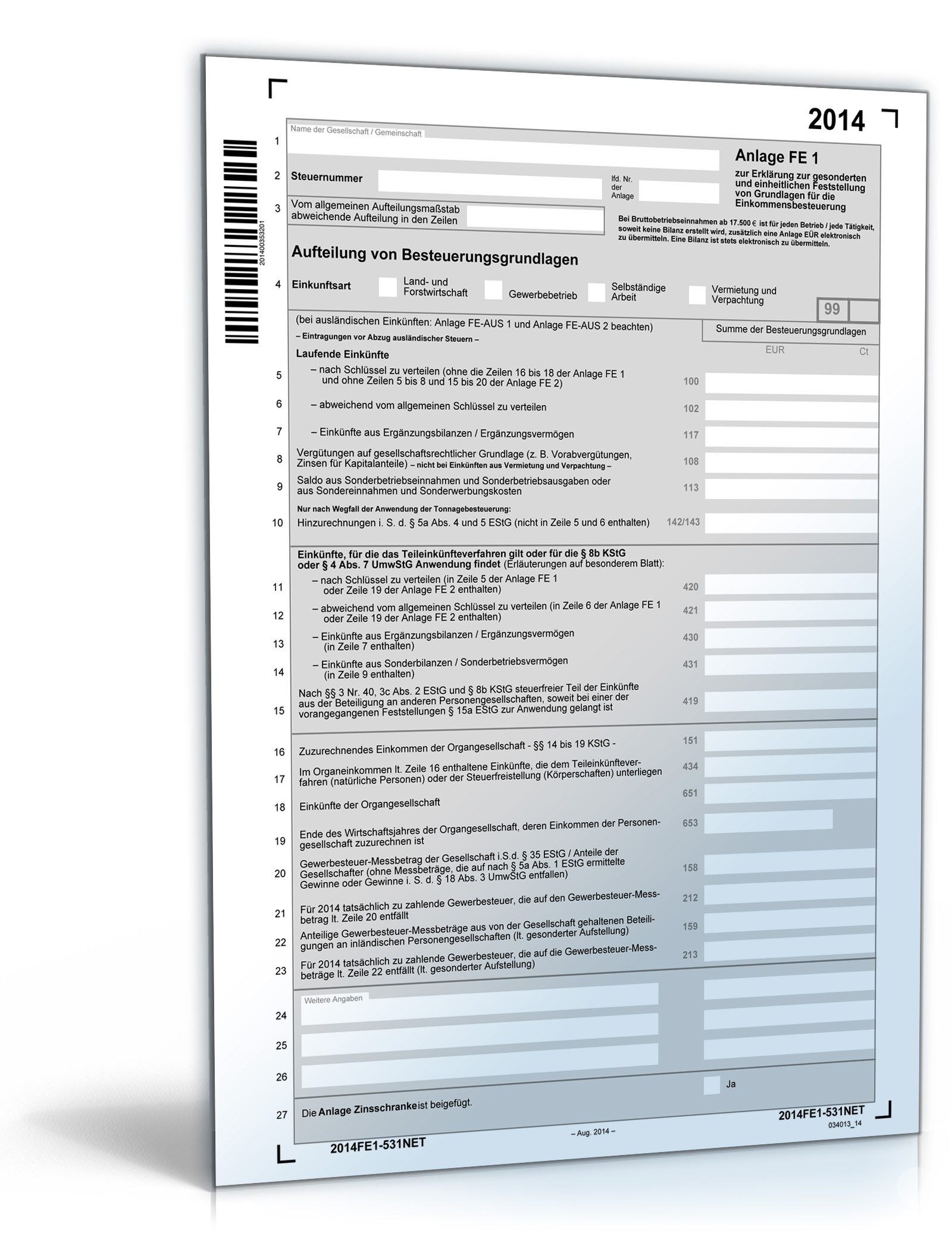 Anlage FE 1 2014 Dokument zum Download