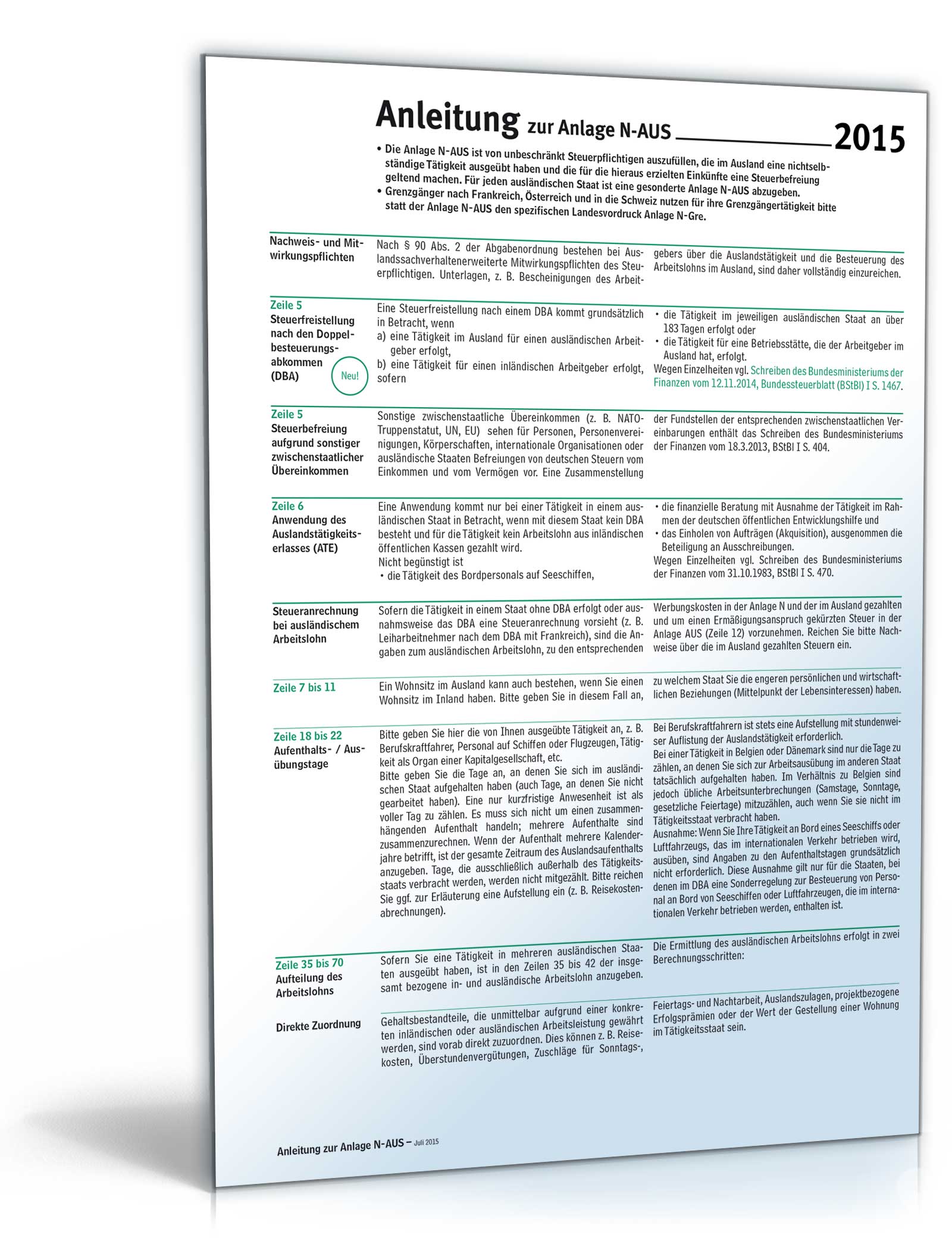 Anleitung Anlage AUS 2015 Dokument zum Download