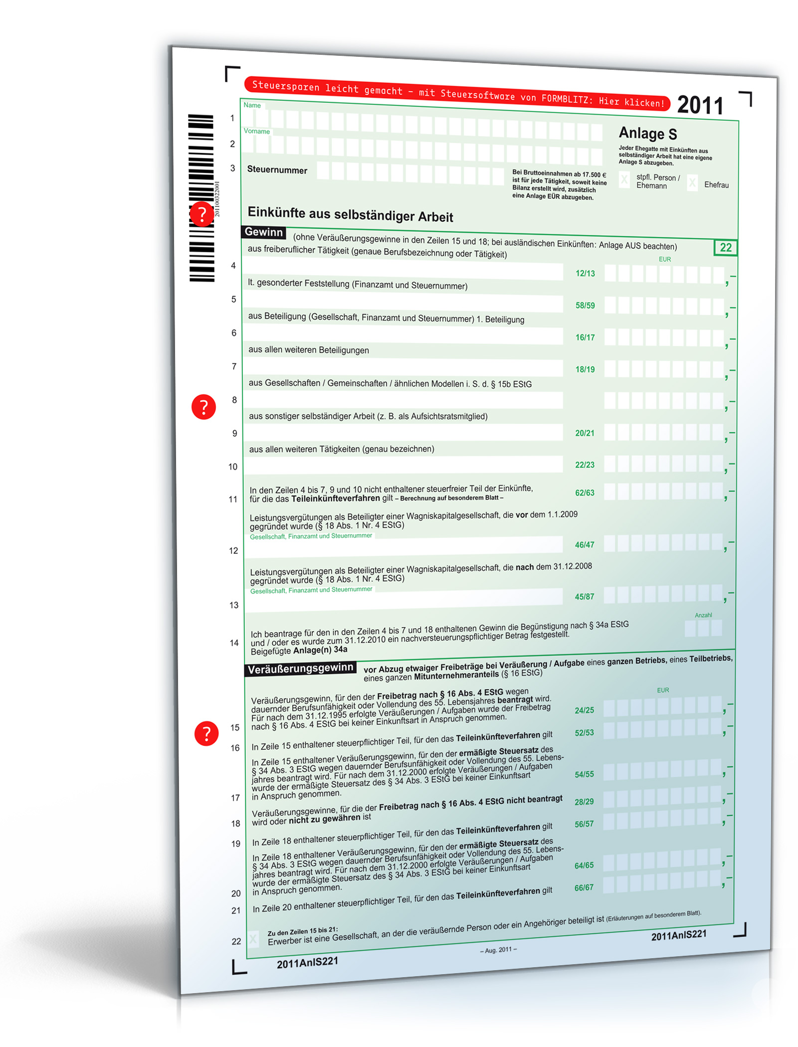 Anlage S 2011 Dokument zum Download