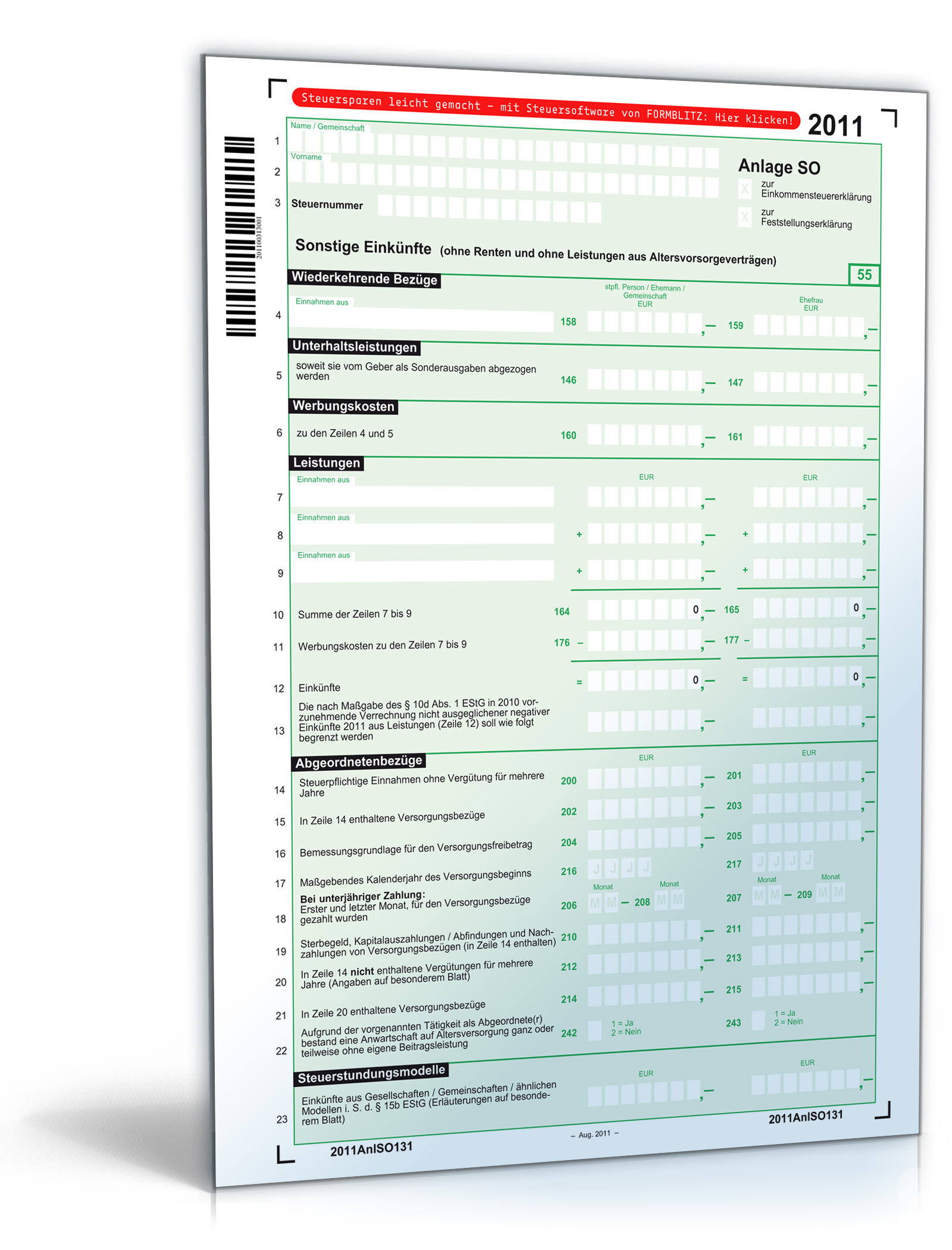 Anlage SO 2011 Dokument zum Download