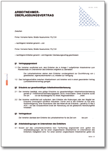 Arbeitnehmerüberlassungsvertrag Dokument zum Download