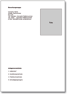 Lebenslauf (Bewerber/in mit abgeschlossener Berufsausbildung) Dokument zum Download