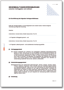 Untermietvertrag englisch muster