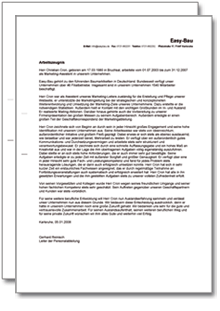 Arbeitszeugnis-Paket (Marketing-Assistentin/in) Dokument zum Download