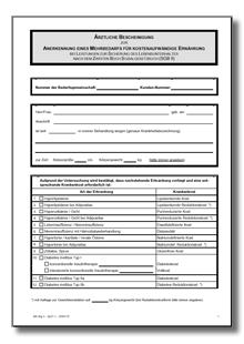 Ärztliche Bescheinigung für kostenaufwändige Ernährung nach SGB II für ALG II Dokument zum Download