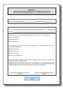 Sozialversicherung nach SGB II für ALG II Dokument zum Download