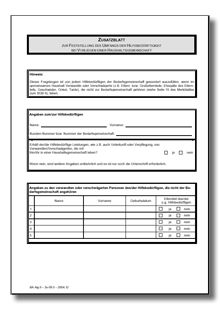 Feststellung der Hilfebedürftigkeit nach SGB II für ALG II Dokument zum Download