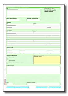 Anmeldung für eine Versammlung unter freiem Himmel Dokument zum Download