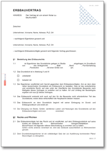 Erbbauvertrag Dokument zum Download