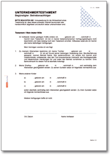 Unternehmertestament Dokument zum Download