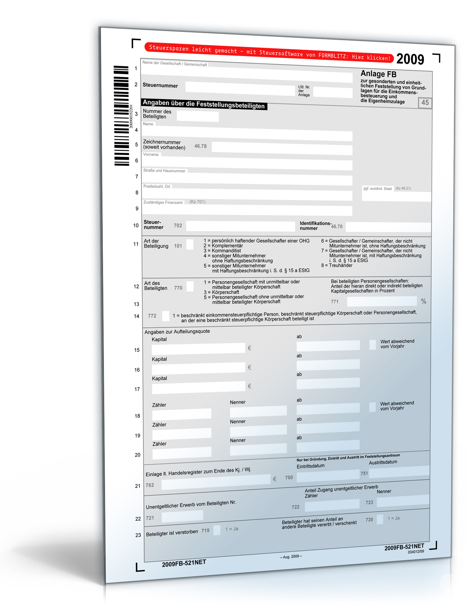 Anlage FB 2009 Dokument zum Download