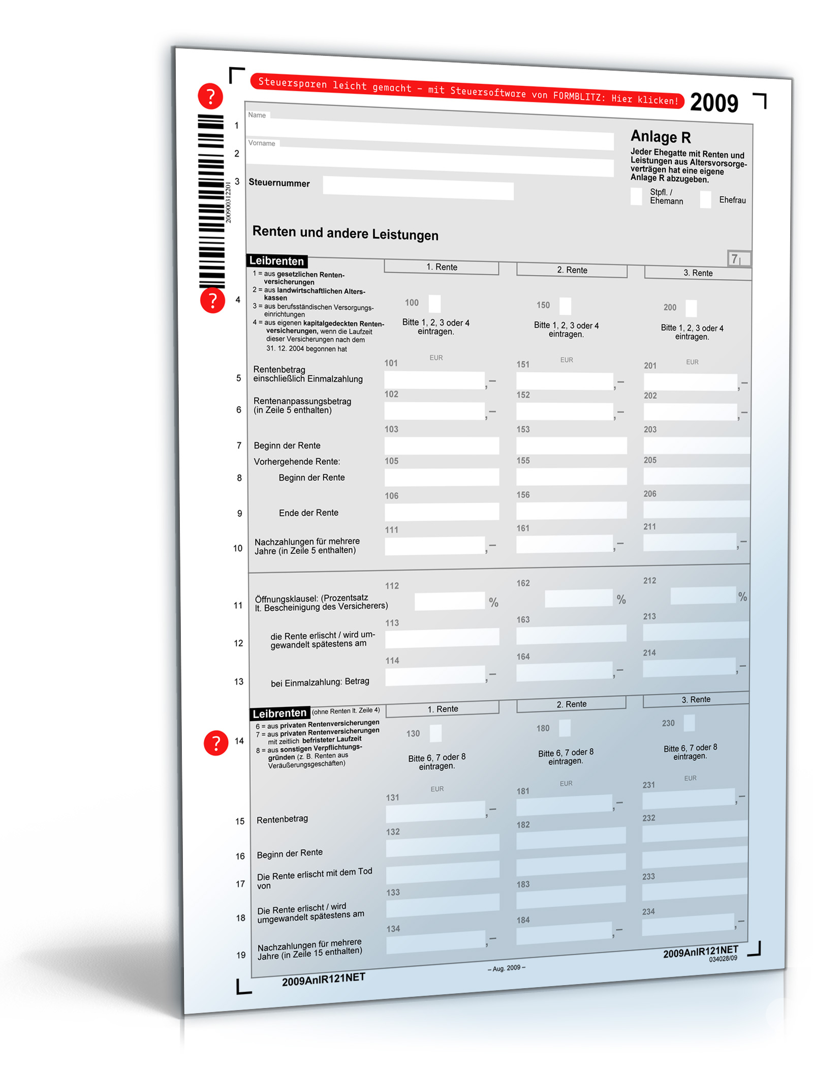 Anlage R 2009 Dokument zum Download