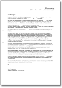 Arbeitszeugnis Note Eins bzw. "Sehr gut" Dokument zum Download