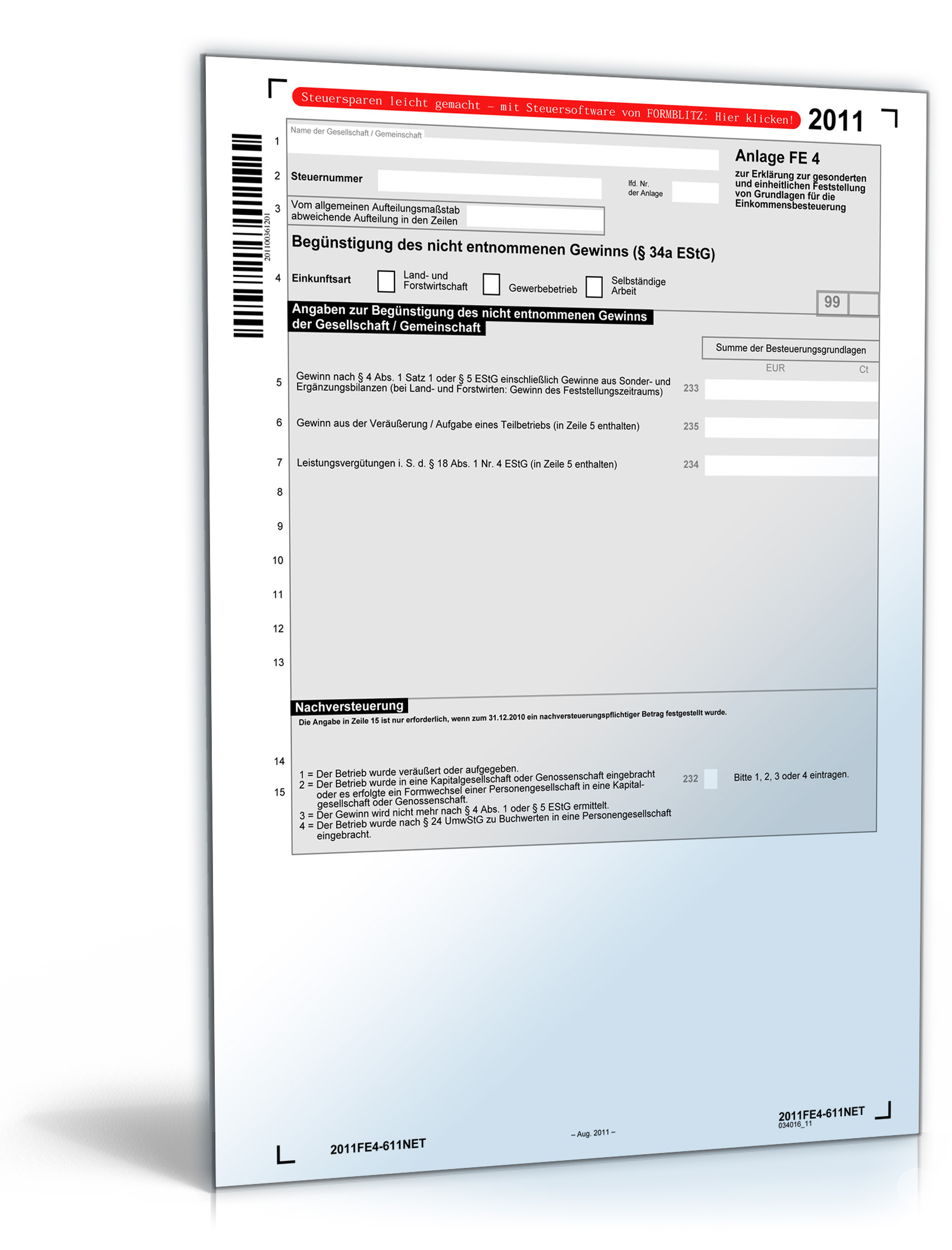 Anlage FE 4 2011 Dokument zum Download