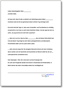 Geburtstagsrede Sternzeichen Widder (weiblich) Dokument zum Download