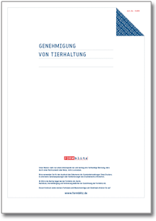 Genehmigung von Tierhaltung Dokument zum Download