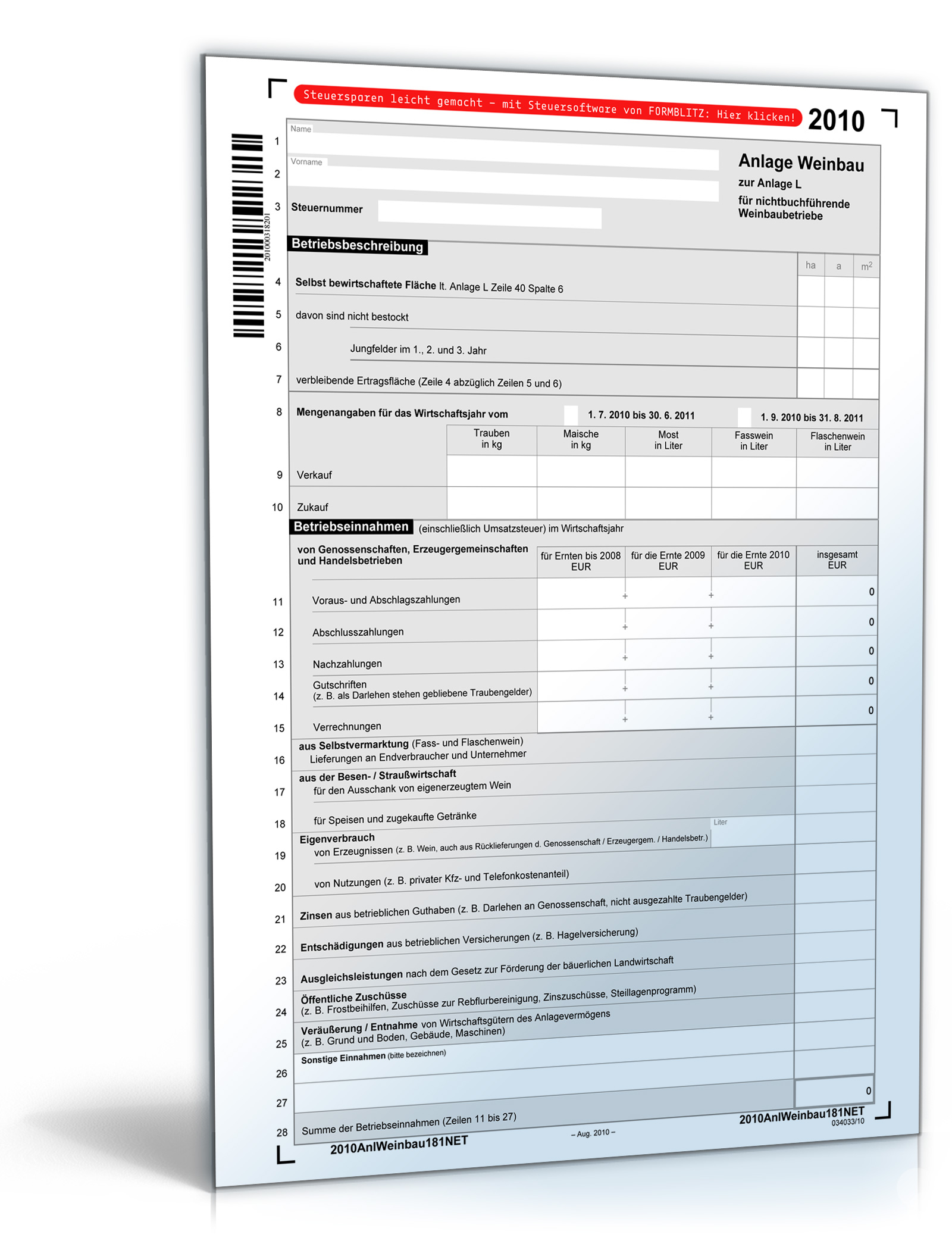 Anlage Weinbau 2010 Dokument zum Download