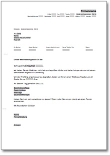 Werbebrief für ein Wellnessangebot Dokument zum Download