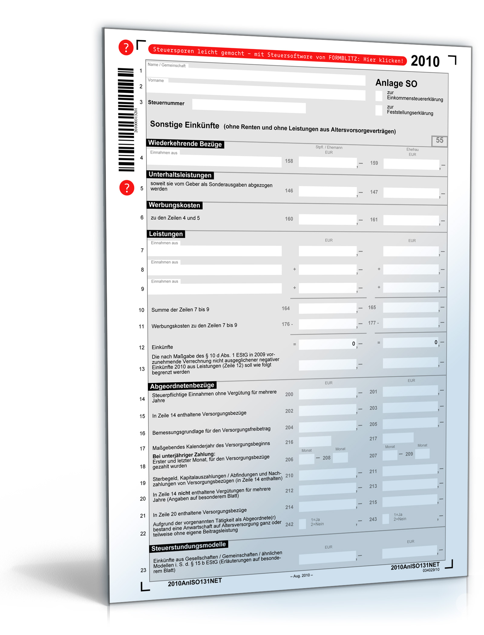 Anlage SO 2010 Dokument zum Download