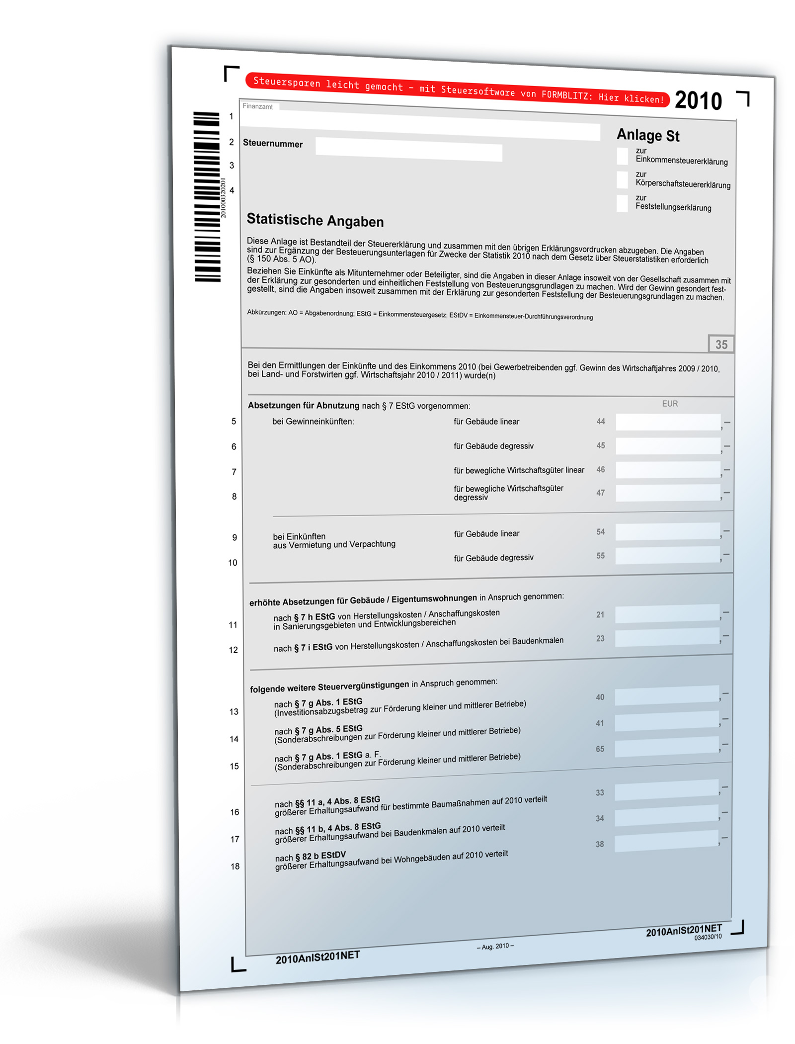 Anlage St 2010 Dokument zum Download