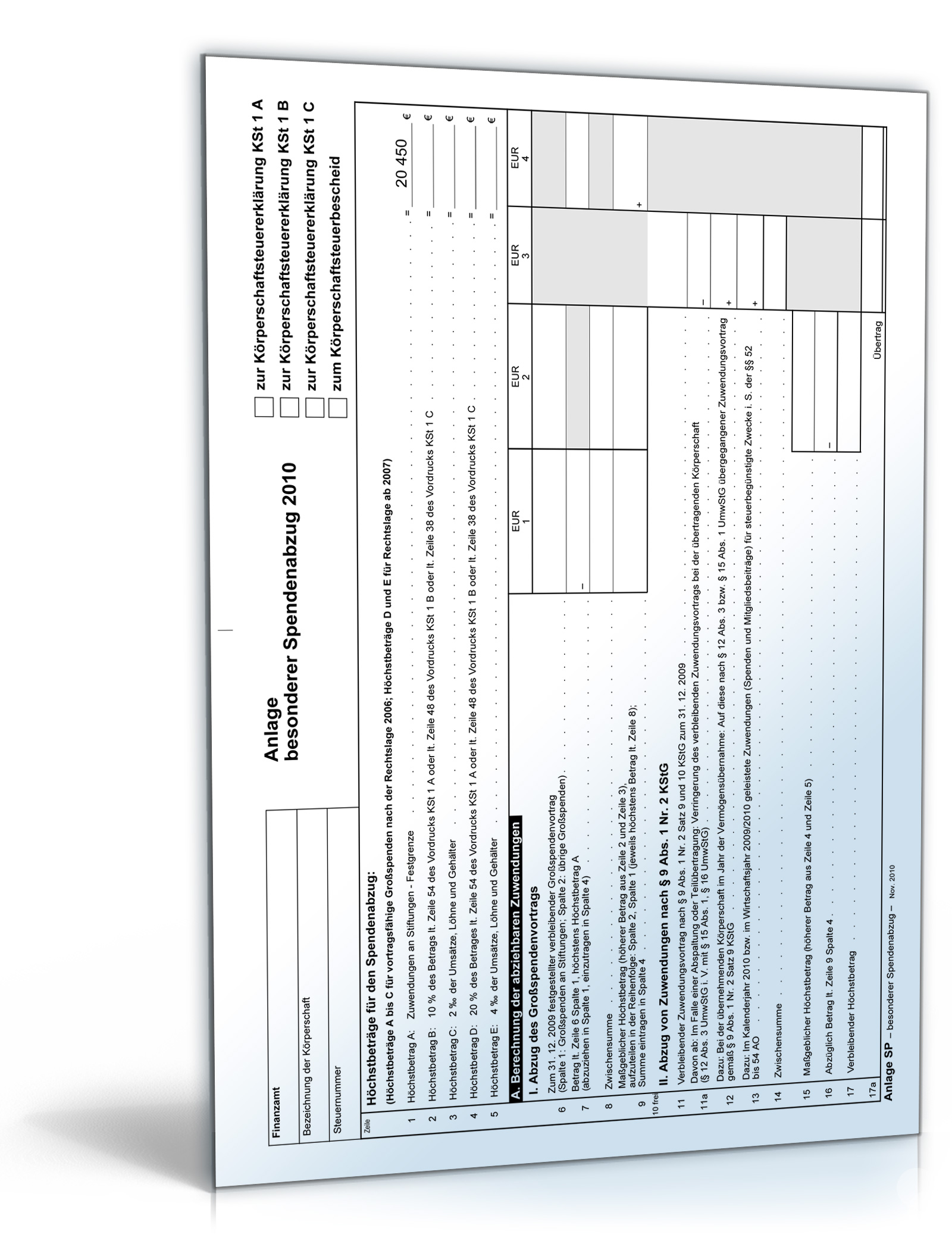 Anlage SP 2010 Dokument zum Download