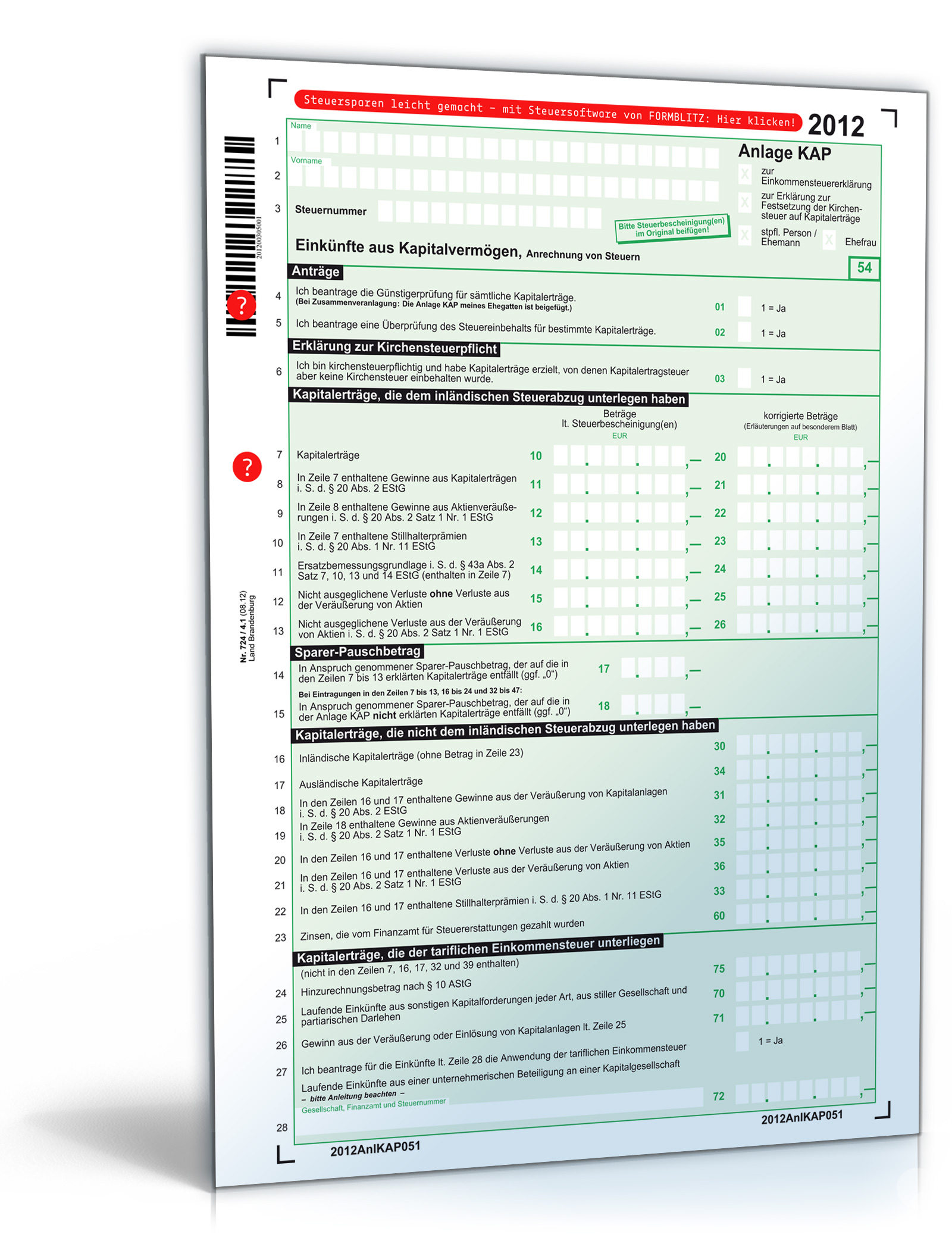 Anlage KAP 2012 Dokument zum Download