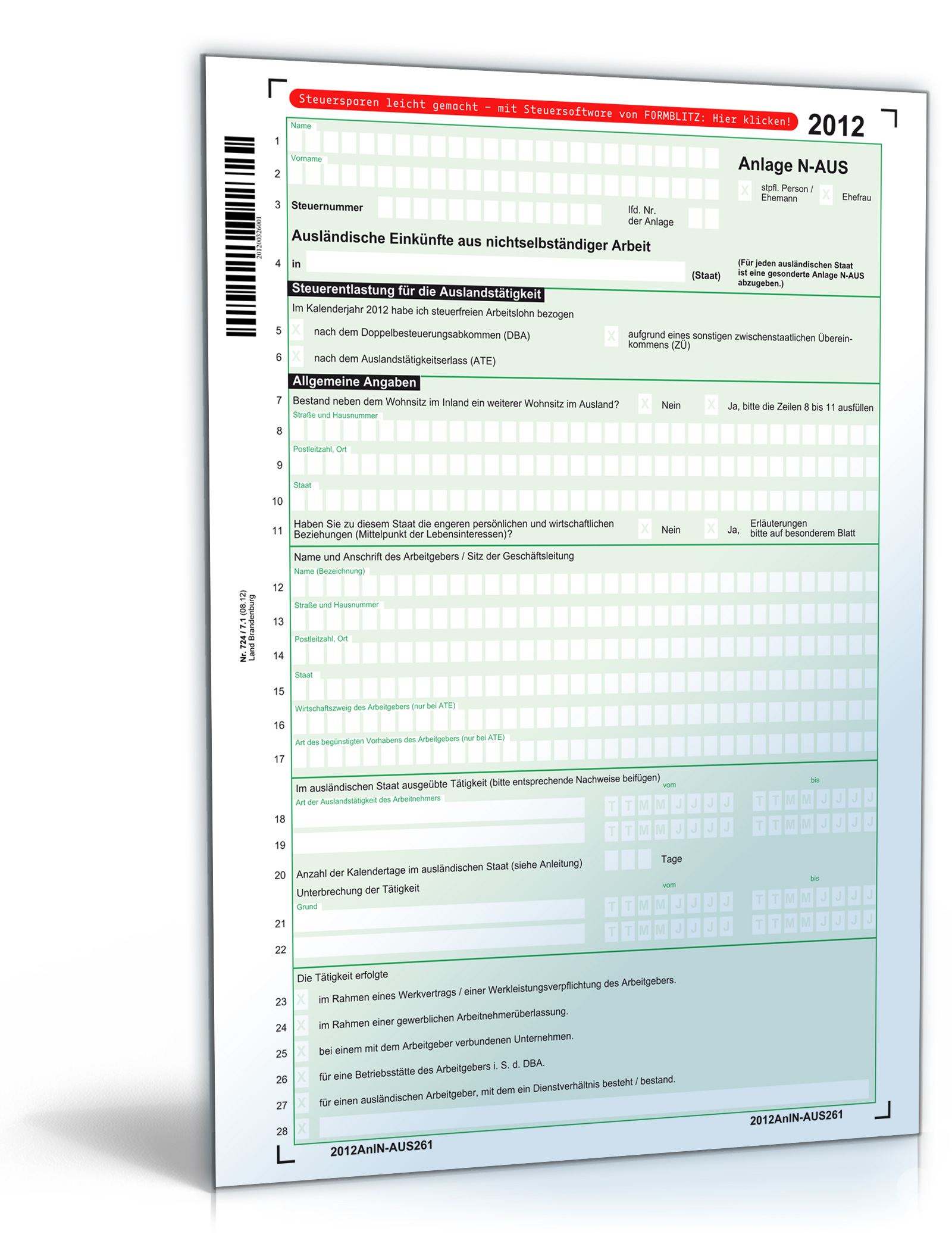 Anlage N-AUS 2012 Dokument zum Download