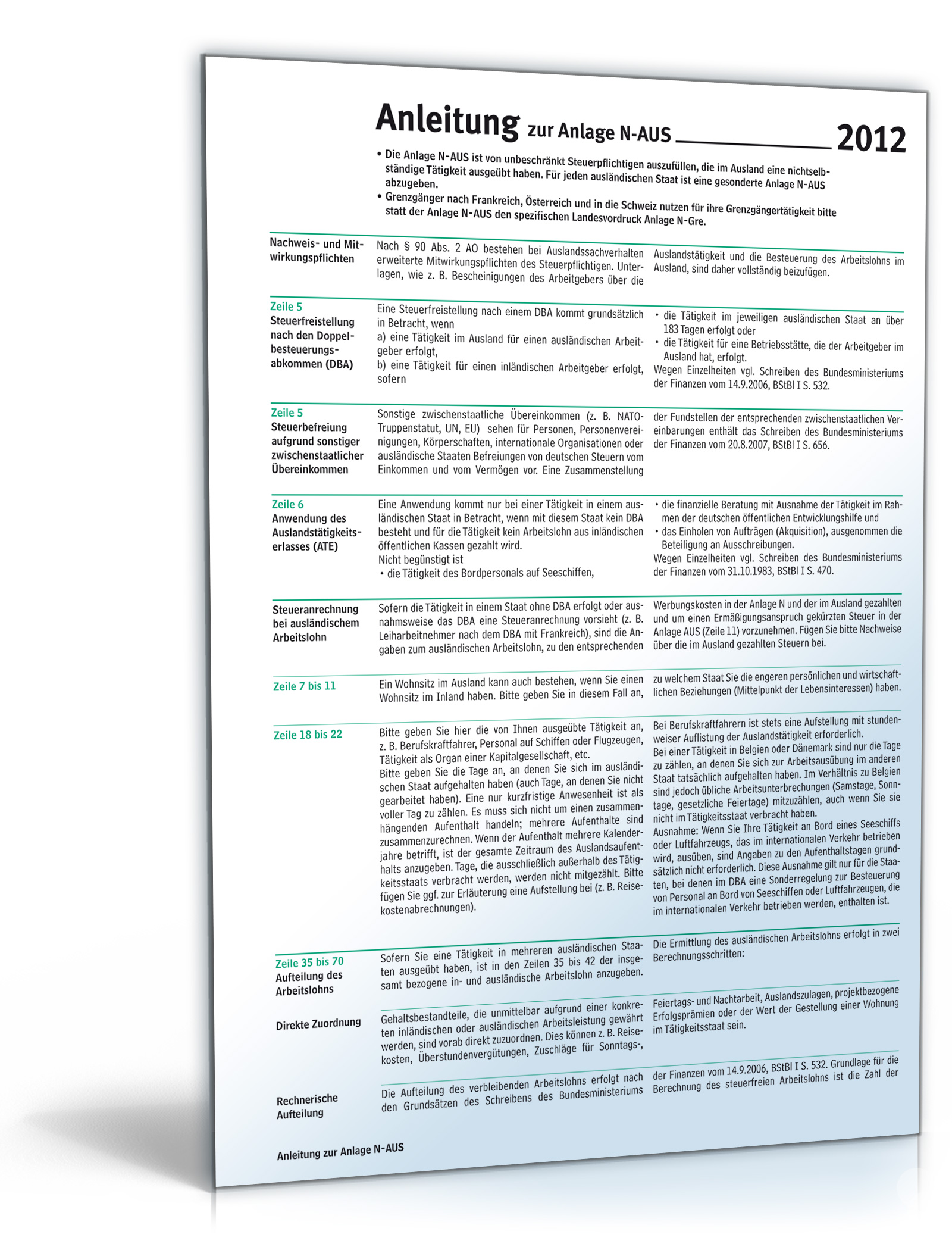 Anleitung zur Anlage N-AUS 2012 Dokument zum Download