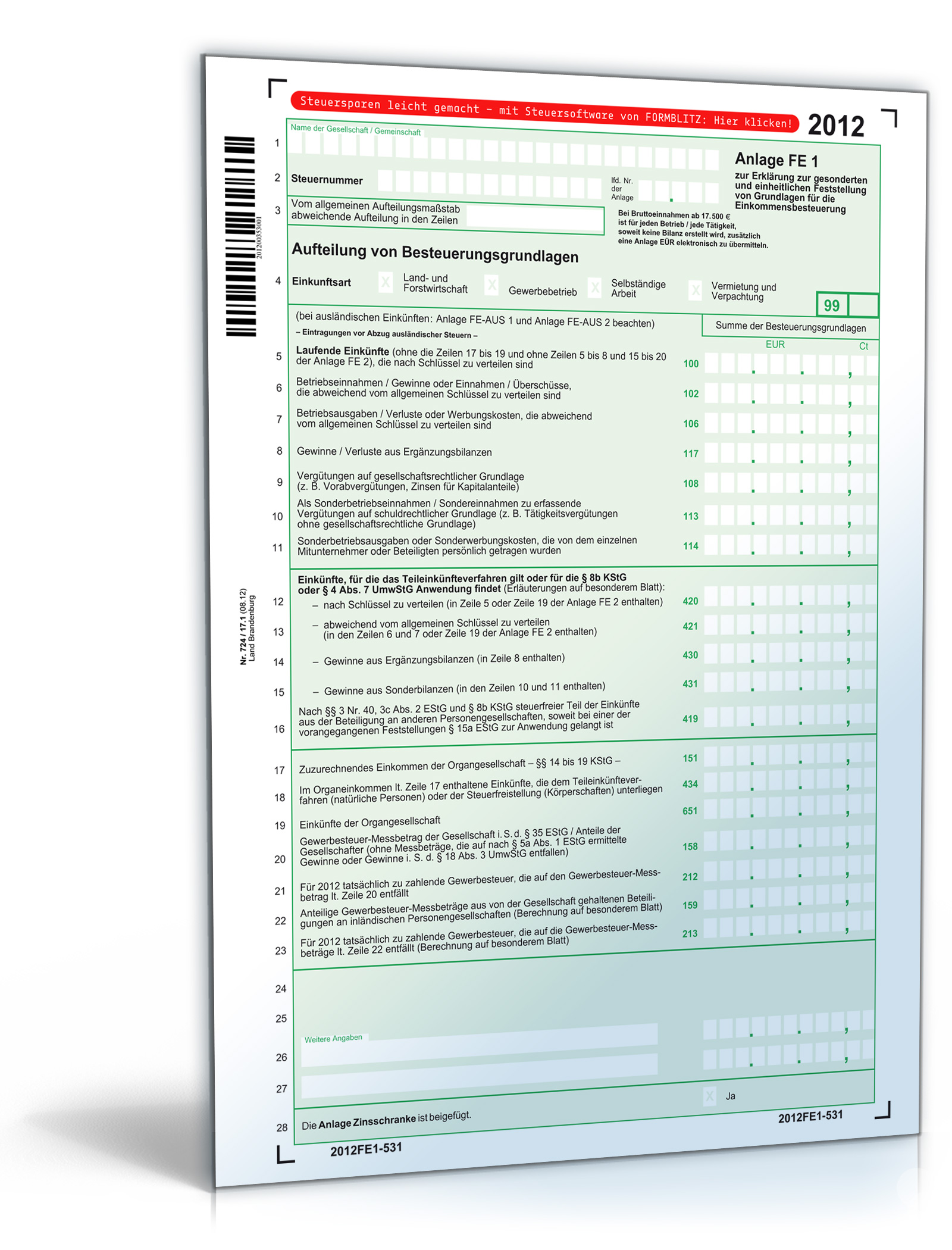 Anlage FE 1 2012 Dokument zum Download